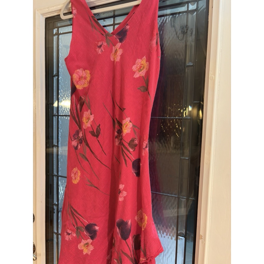 Charlie b Colorful Sleeveless Cotton Dress women's size L Gorp Cottage Core - Picture 2 of 12